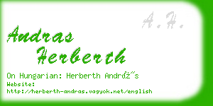 andras herberth business card
